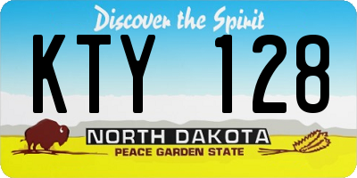 ND license plate KTY128