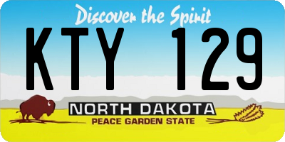 ND license plate KTY129
