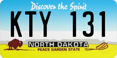 ND license plate KTY131