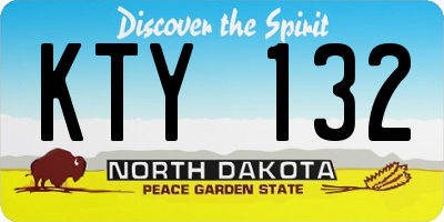 ND license plate KTY132
