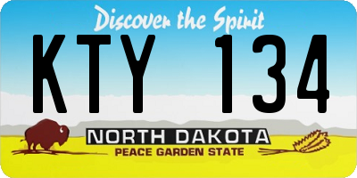 ND license plate KTY134