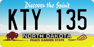 ND license plate KTY135