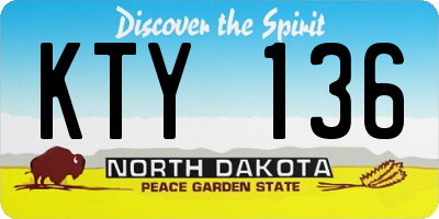 ND license plate KTY136