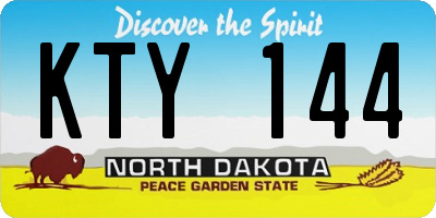 ND license plate KTY144