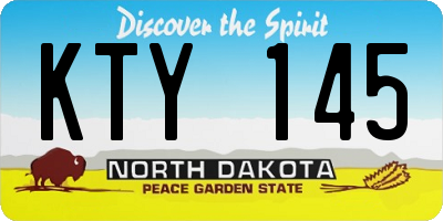 ND license plate KTY145