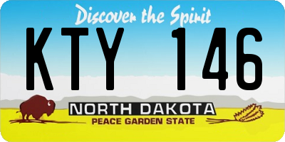 ND license plate KTY146