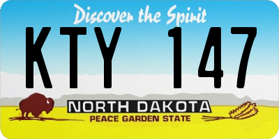 ND license plate KTY147