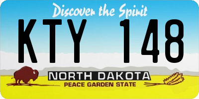 ND license plate KTY148