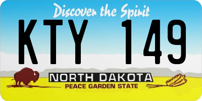 ND license plate KTY149