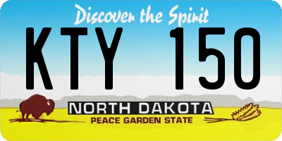 ND license plate KTY150