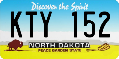 ND license plate KTY152