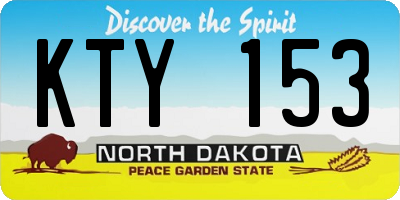 ND license plate KTY153