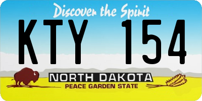 ND license plate KTY154