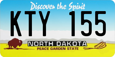 ND license plate KTY155