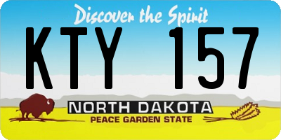 ND license plate KTY157
