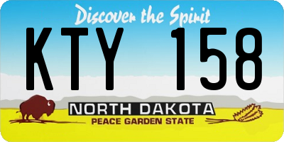 ND license plate KTY158