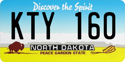 ND license plate KTY160