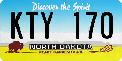 ND license plate KTY170