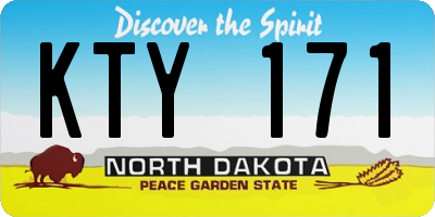 ND license plate KTY171