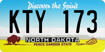 ND license plate KTY173