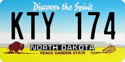 ND license plate KTY174