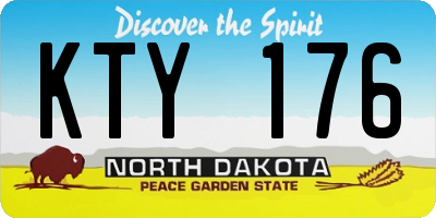 ND license plate KTY176
