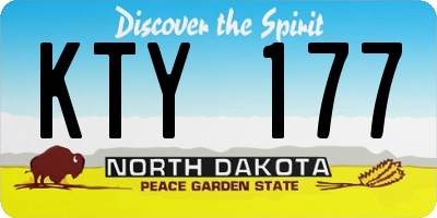 ND license plate KTY177