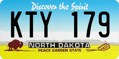 ND license plate KTY179