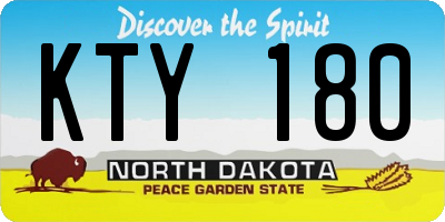 ND license plate KTY180