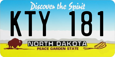 ND license plate KTY181