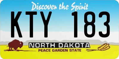 ND license plate KTY183