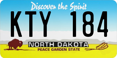 ND license plate KTY184