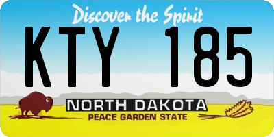 ND license plate KTY185
