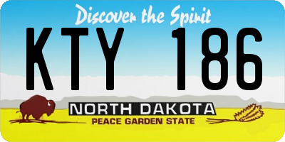 ND license plate KTY186