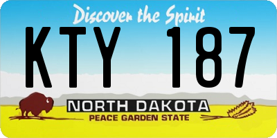 ND license plate KTY187