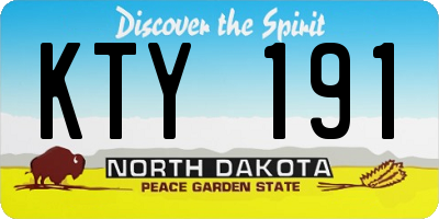 ND license plate KTY191