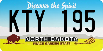 ND license plate KTY195