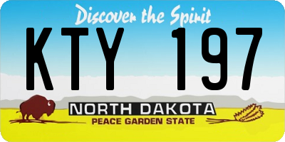 ND license plate KTY197