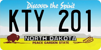 ND license plate KTY201
