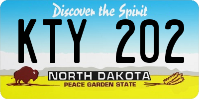 ND license plate KTY202