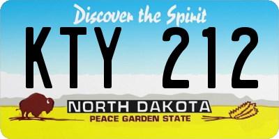 ND license plate KTY212