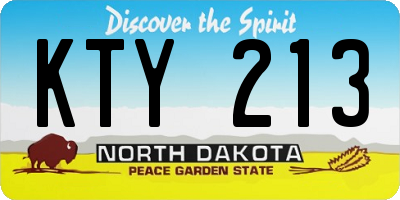 ND license plate KTY213
