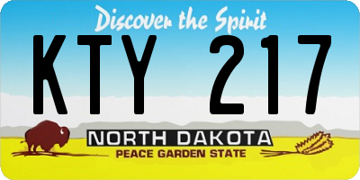 ND license plate KTY217