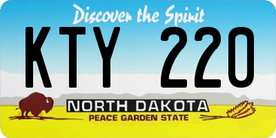 ND license plate KTY220