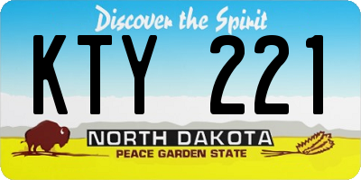 ND license plate KTY221