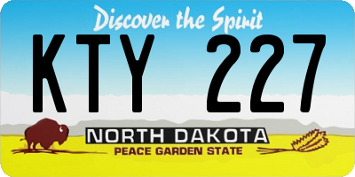 ND license plate KTY227