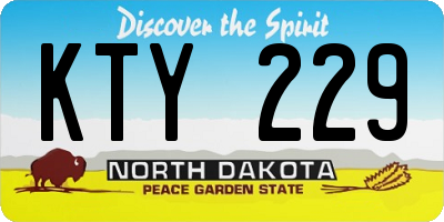 ND license plate KTY229