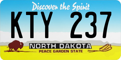 ND license plate KTY237