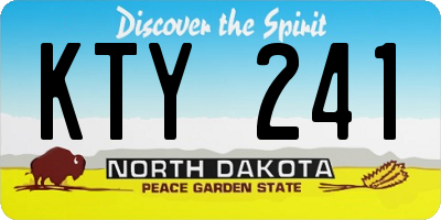 ND license plate KTY241
