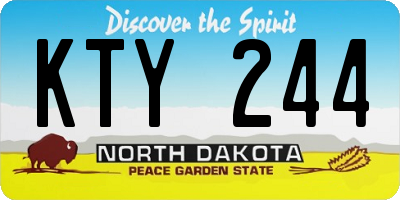 ND license plate KTY244